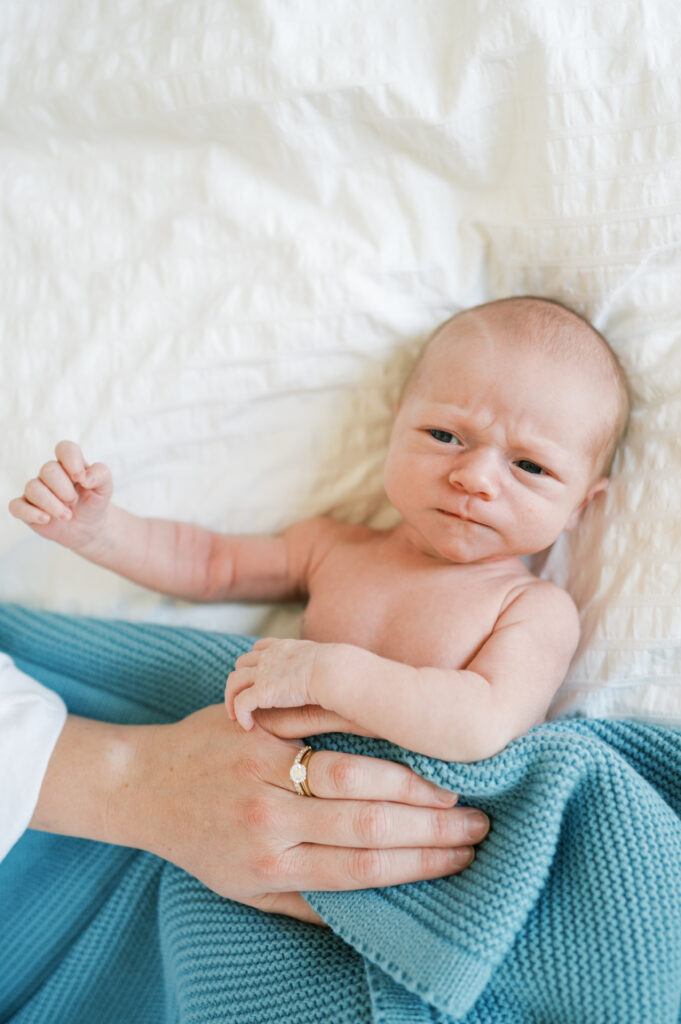 at home newborn session in fort worth