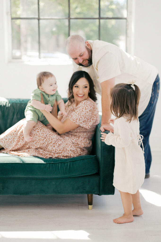 indoor family photos in fort worth studio