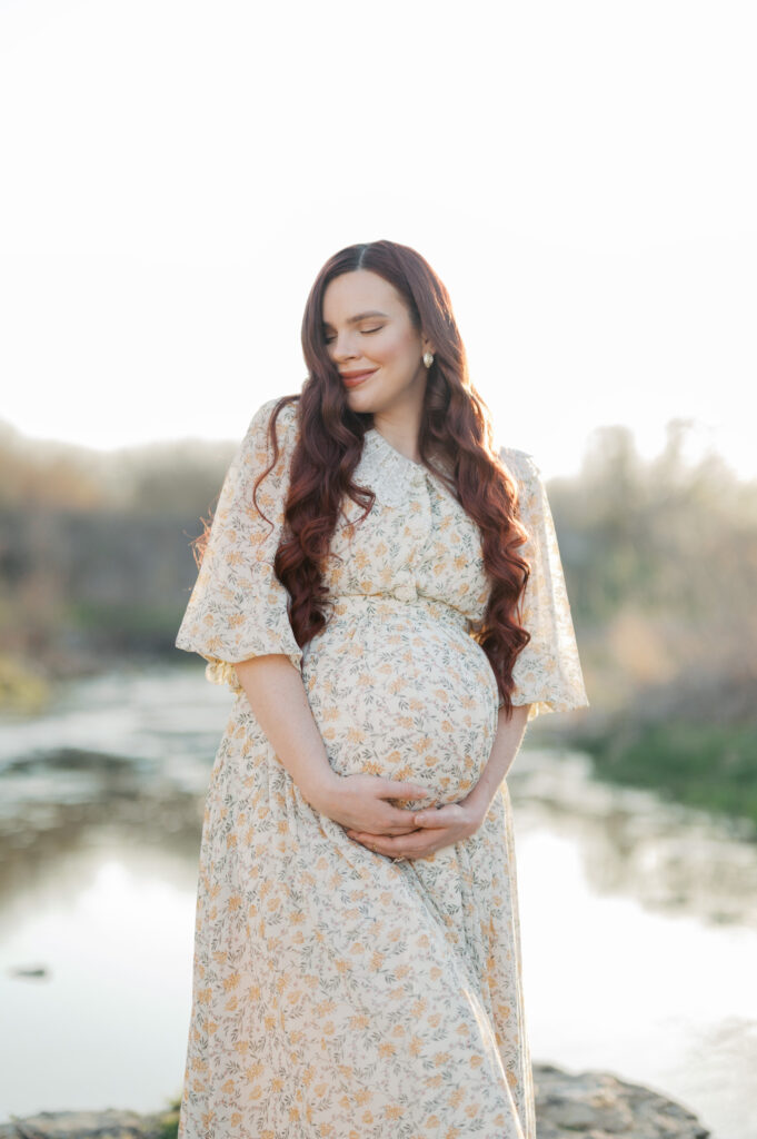 winter and spring outdoor family photos in fort worth