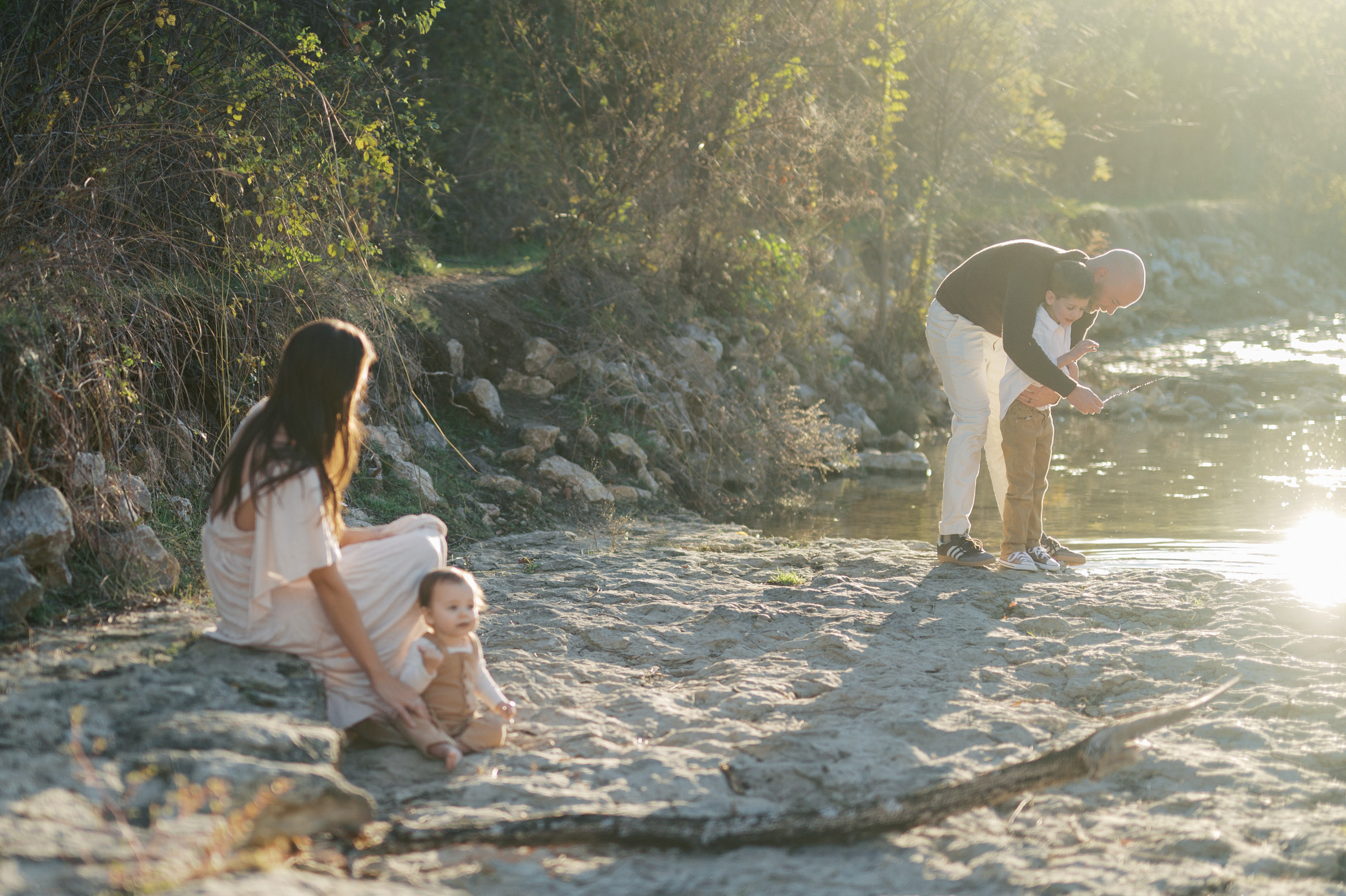 dfw family photography session by the creek