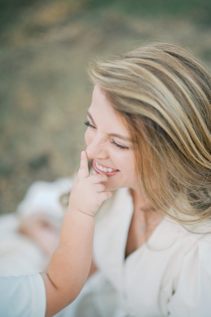 detail shot during family photography session in fort worth