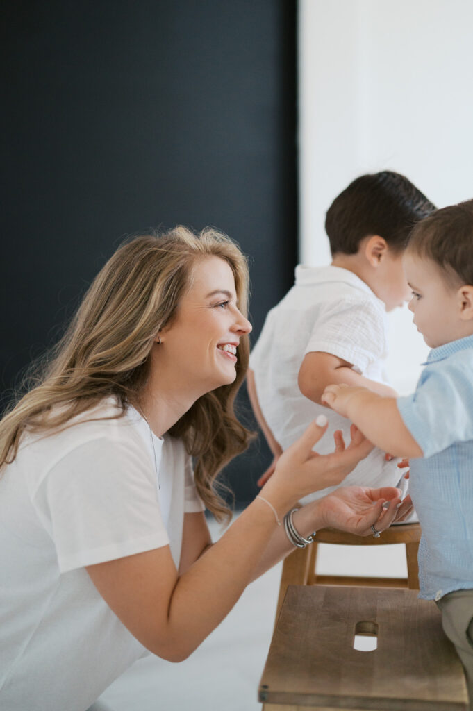 fort worth motherhood photographer, studio photos indoors