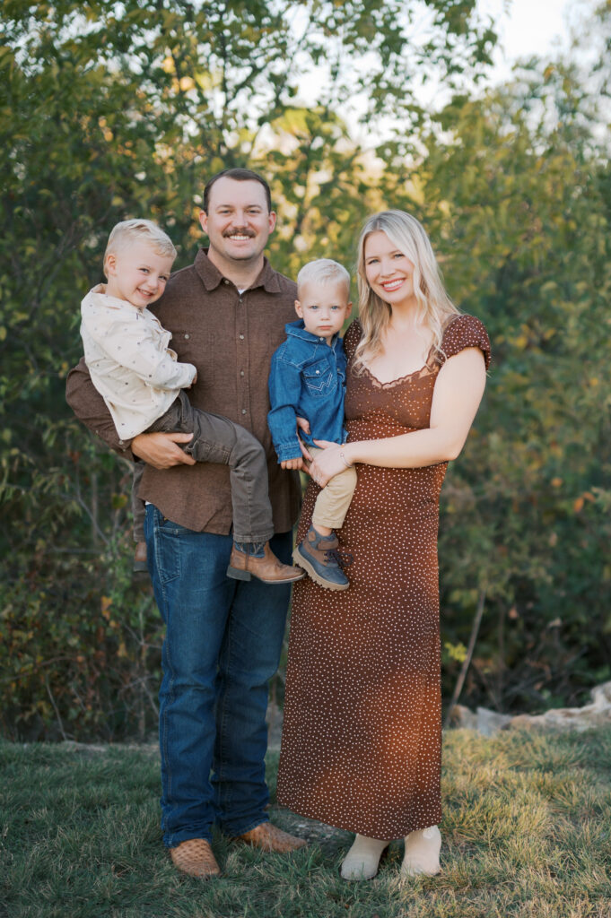 portrait taken during family photos with toddlers in fort worth