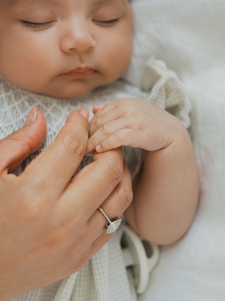 newborn details during photo session in mckinney texas