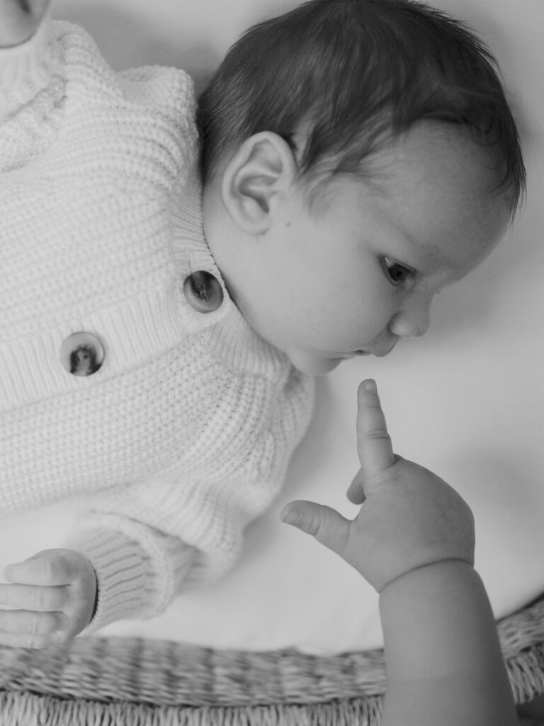 fort worth studio newborn session with siblings family of five