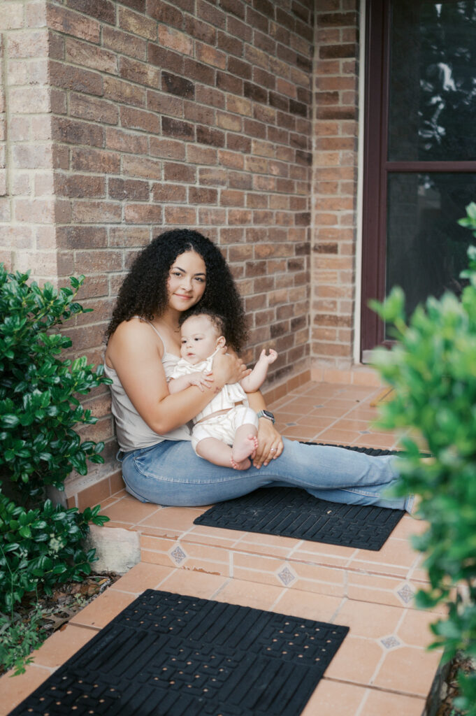 at-home family photography in Fort Worth