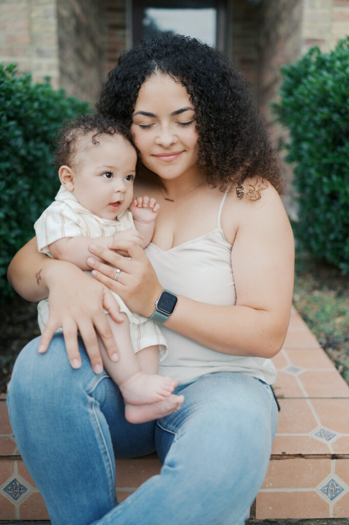 at-home family photography in Fort Worth