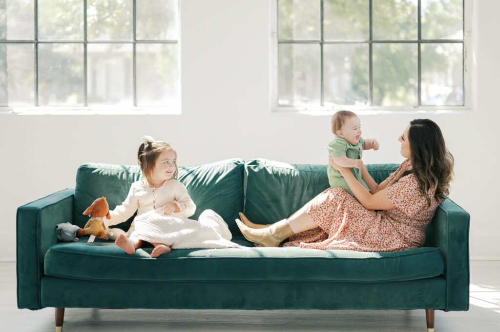 indoor family photos fort worth studio