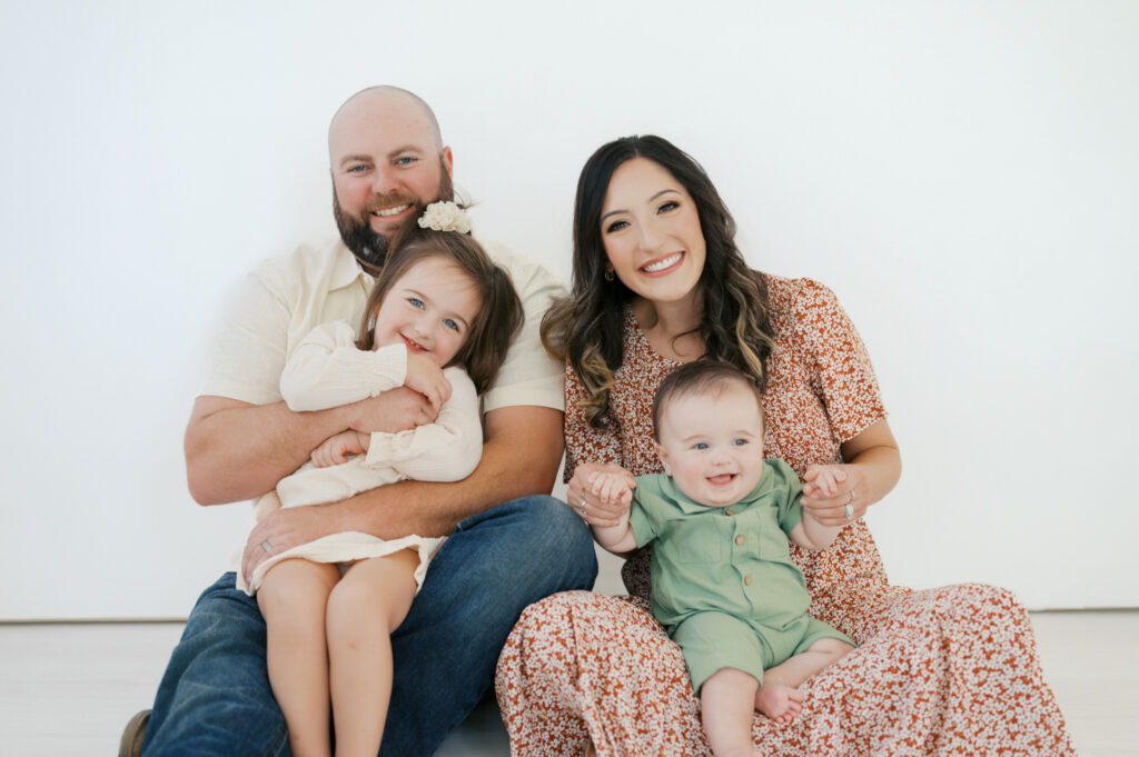 indoor family photos in fort worth studio