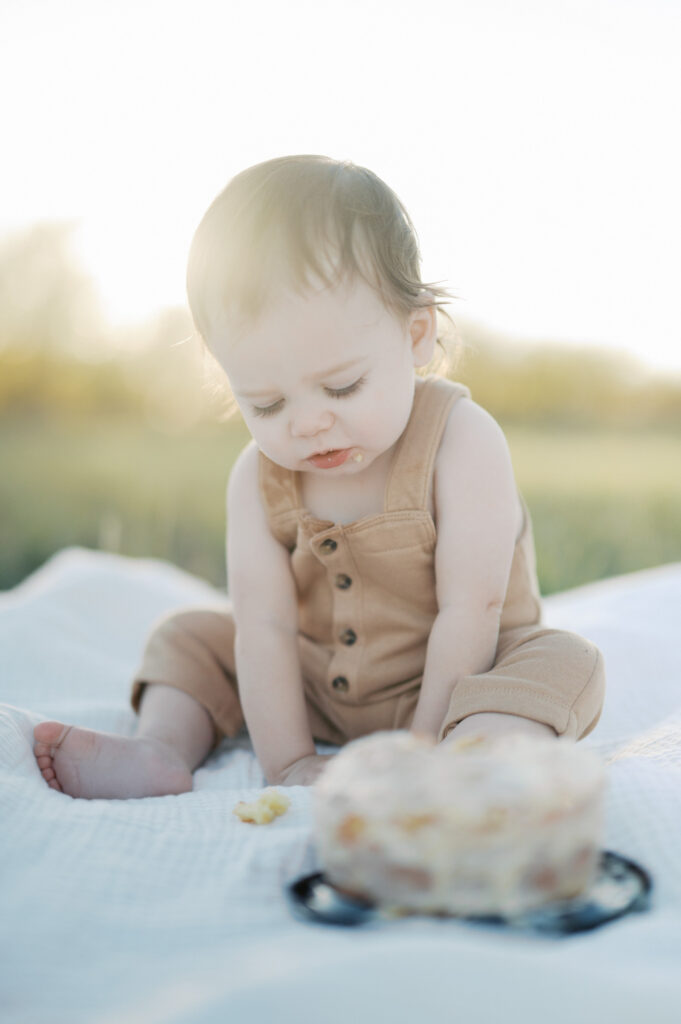 dfw family photography session - cake smash session for 1 year old birthday
