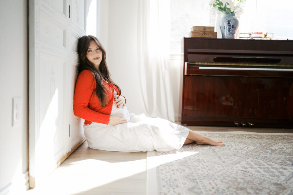 maternity photography fort worth at home