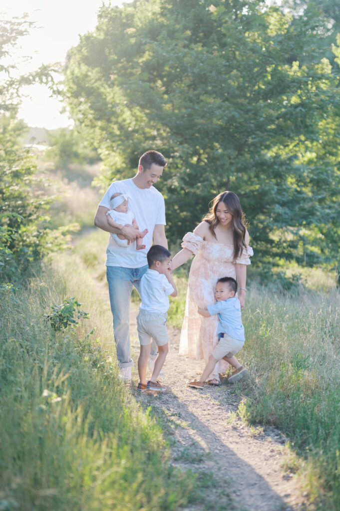 fort worth family photography session by a creek