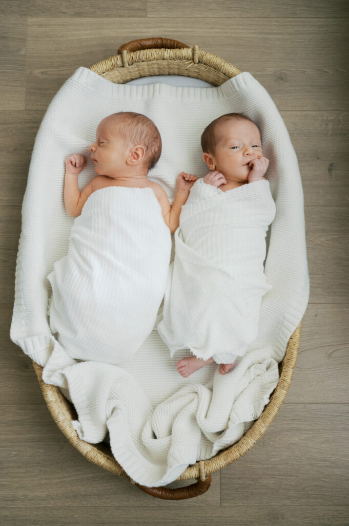 twin newborn photography session at home, dfw newborn photographer