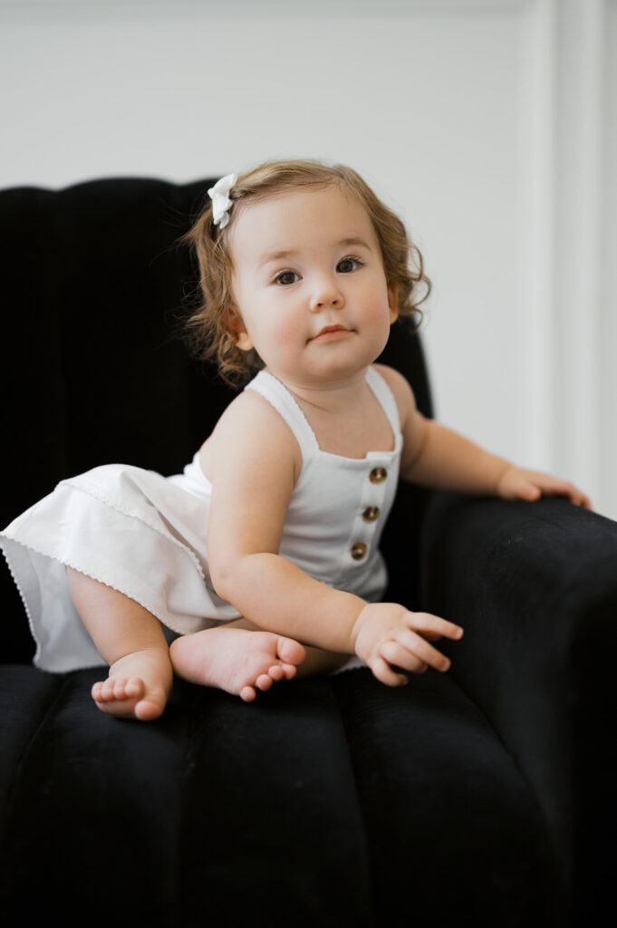 family milestone photography session in studio, fort worth