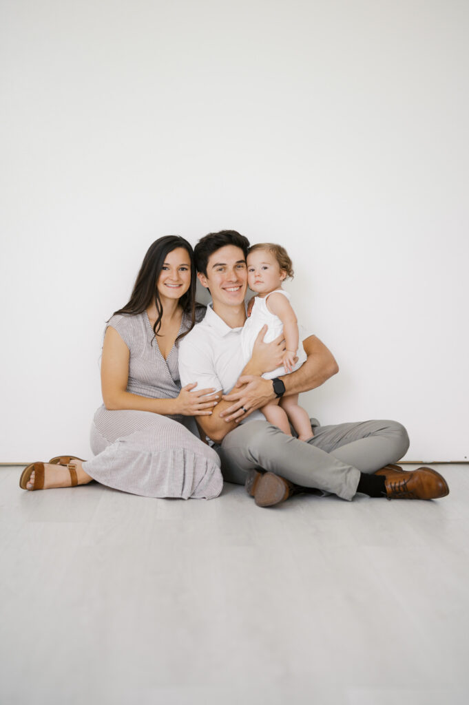 family milestone photography session in studio, fort worth