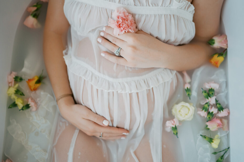 Intimate Maternity Photography Milk bath Maternity Photographer Fort Worth and Dallas