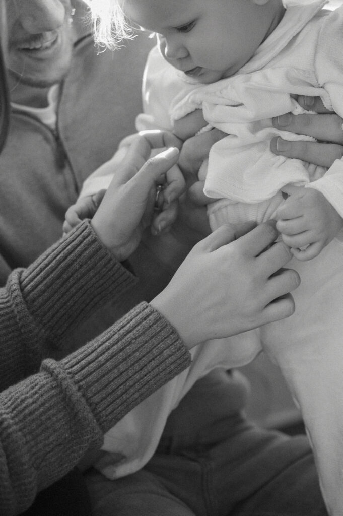 first birthday family photos in fort worth studio, cake smash photography